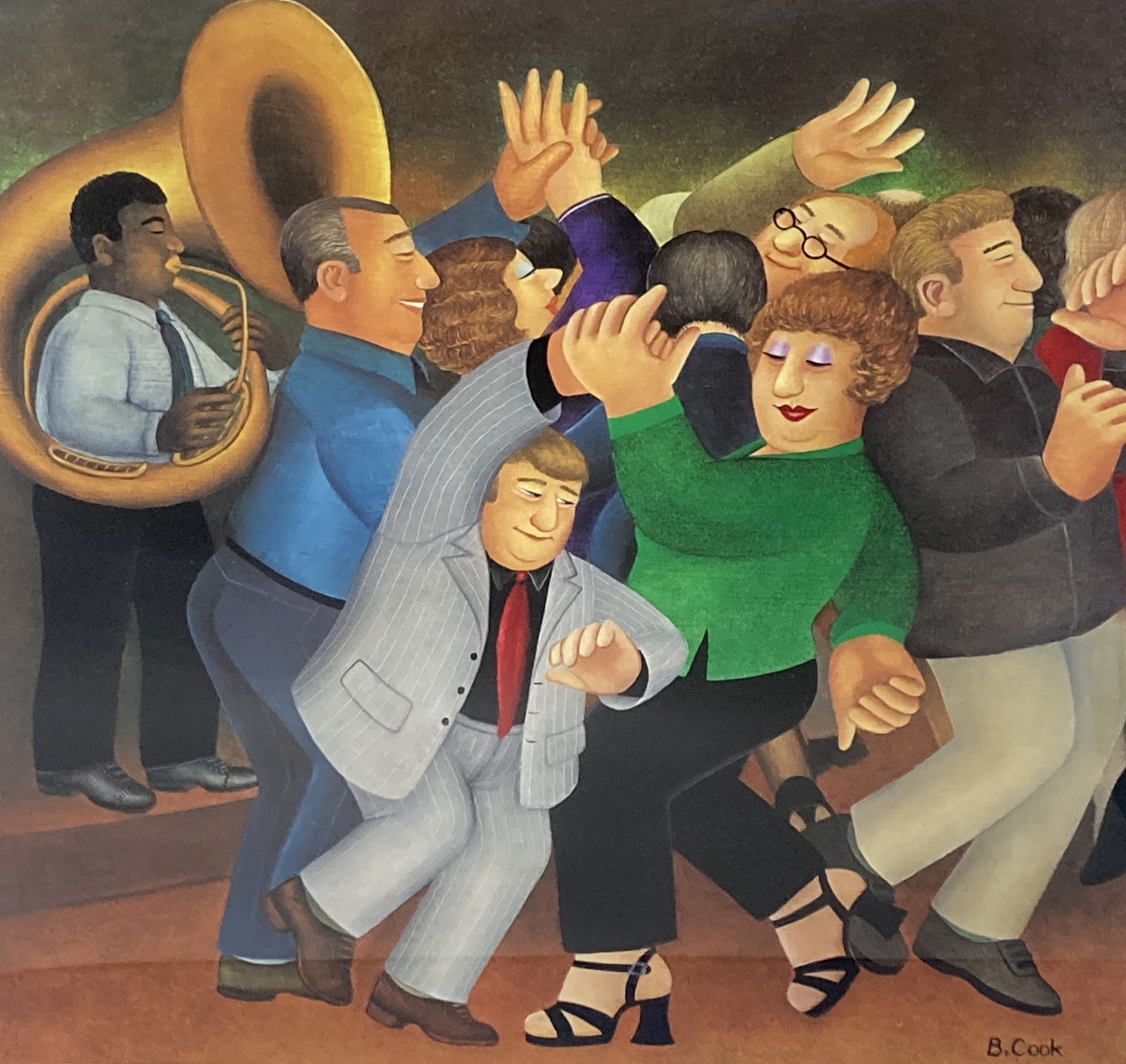 Beryl Cook (1926-2008), limited edition print, Jiving to Jazz, 46 x 48cm